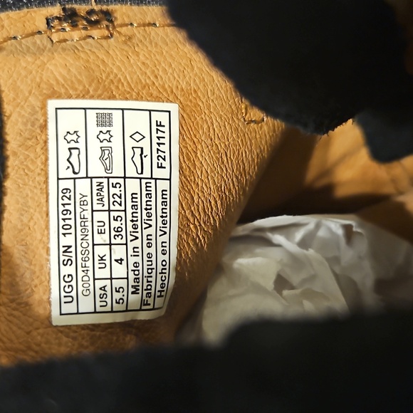 UGG Women's Reid Moc Black Suede Ankle Boots - Picture 5 of 5